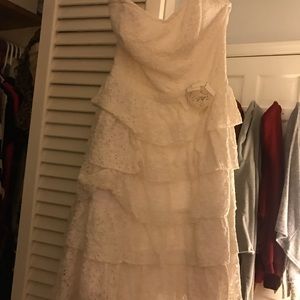 White Strapless Summer Dress